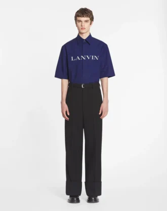 Wide-Leg Pants with Cuffs