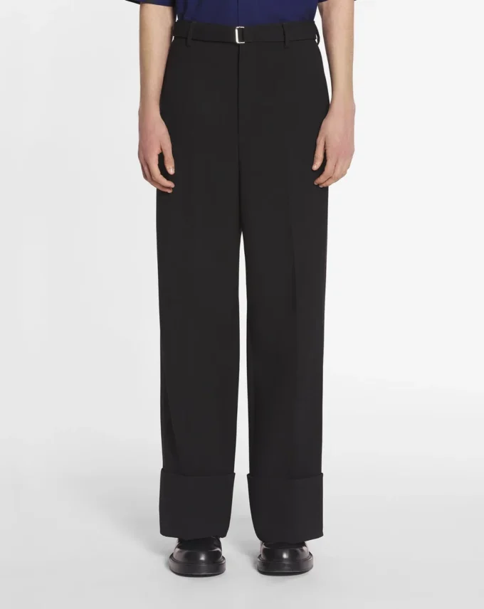 Wide-Leg Pants with Cuffs Wide-Leg Pants with Cuffs