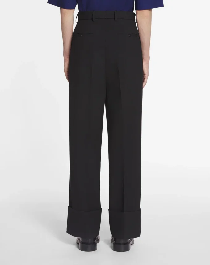 Wide-Leg Pants with Cuffs Wide-Leg Pants with Cuffs