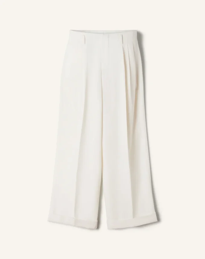 Wide-Leg Wool Pants