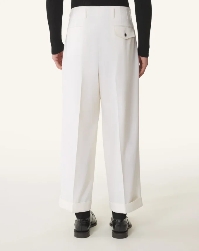 Wide-Leg Wool Pants