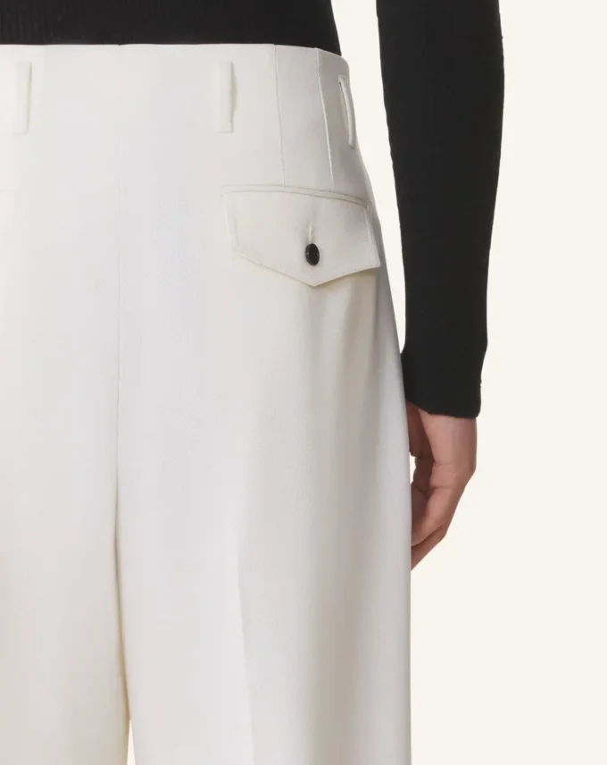 Wide-Leg Wool Pants
