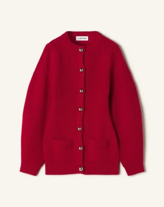 Wool Ribbed Cardigan
