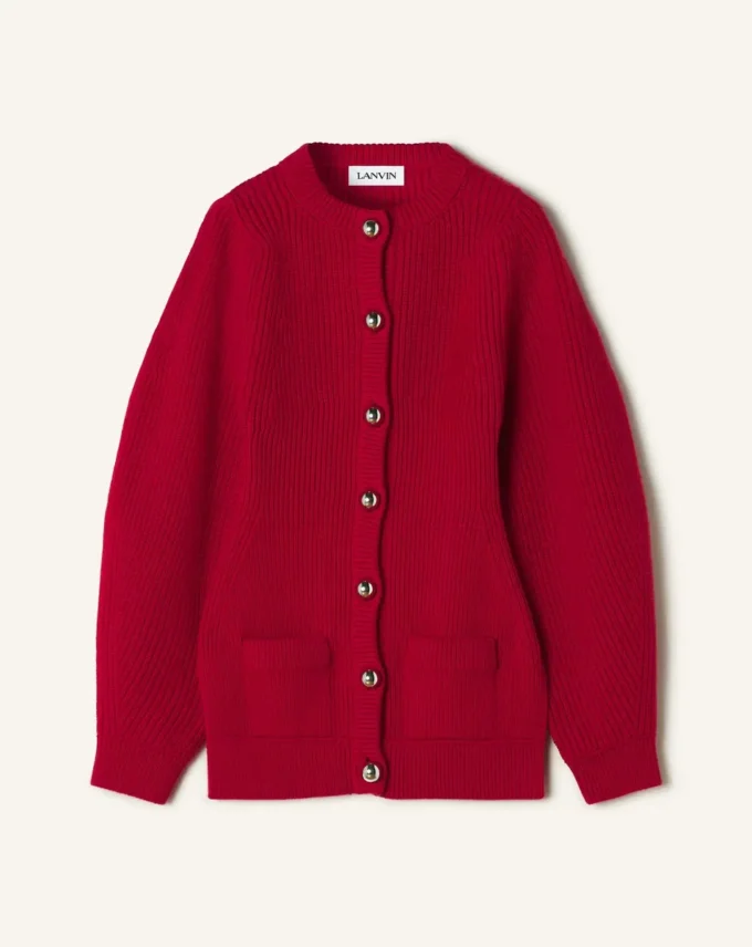 Wool Ribbed Cardigan Wool Ribbed Cardigan