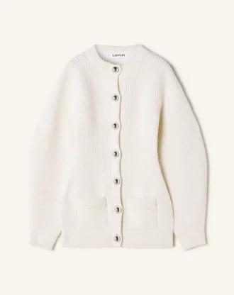 Wool Ribbed Cardigan