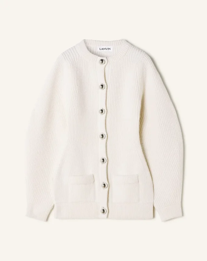 Wool Ribbed Cardigan Wool Ribbed Cardigan