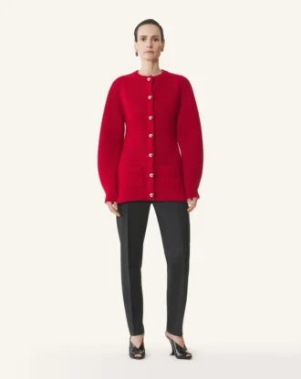 Wool Ribbed Cardigan