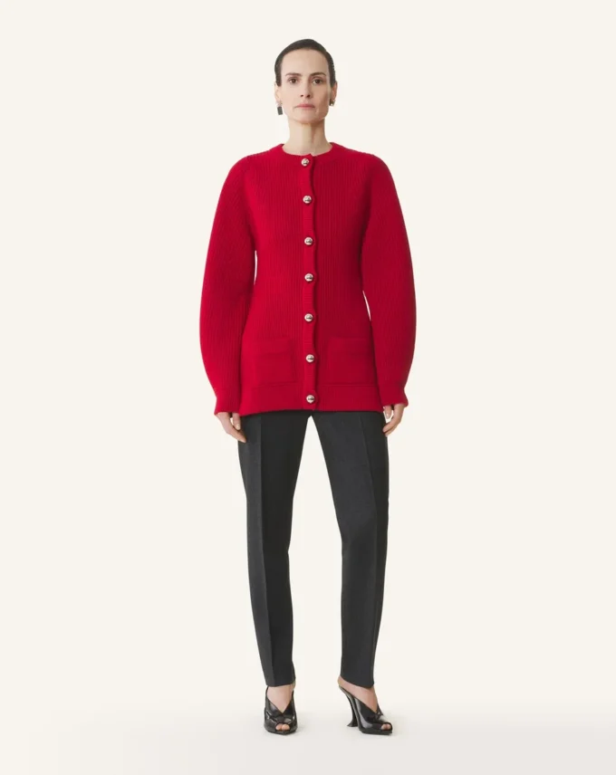 Wool Ribbed Cardigan Wool Ribbed Cardigan