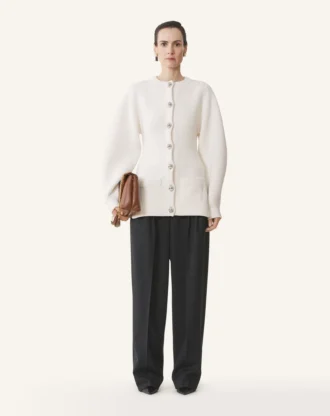 Wool Ribbed Cardigan