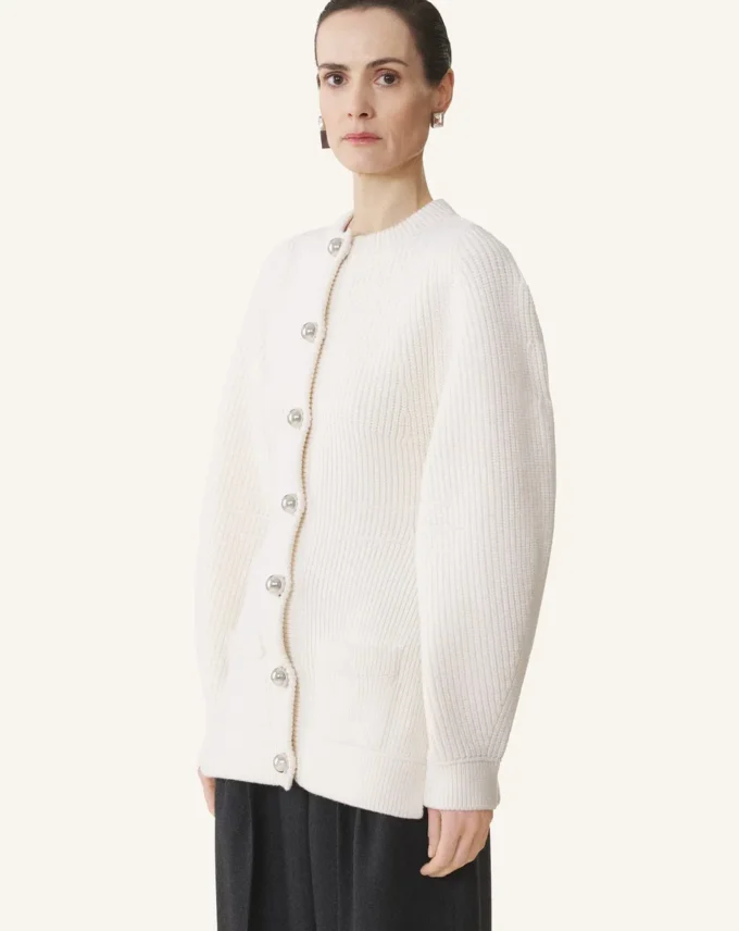 Wool Ribbed Cardigan Wool Ribbed Cardigan