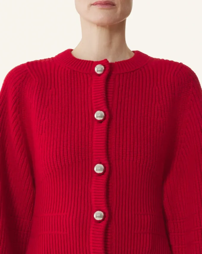 Wool Ribbed Cardigan Wool Ribbed Cardigan