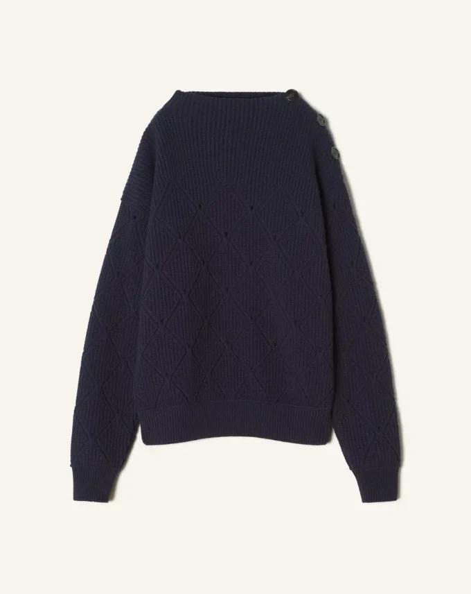 Wool Sweater with Diamond Detail Wool Sweater with Diamond Detail