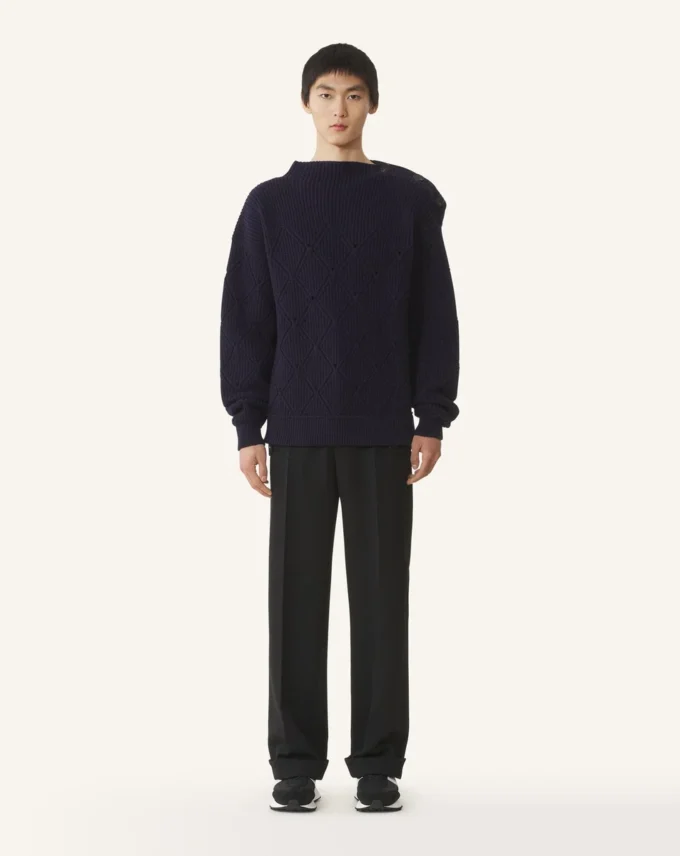 Wool Sweater with Diamond Detail Wool Sweater with Diamond Detail