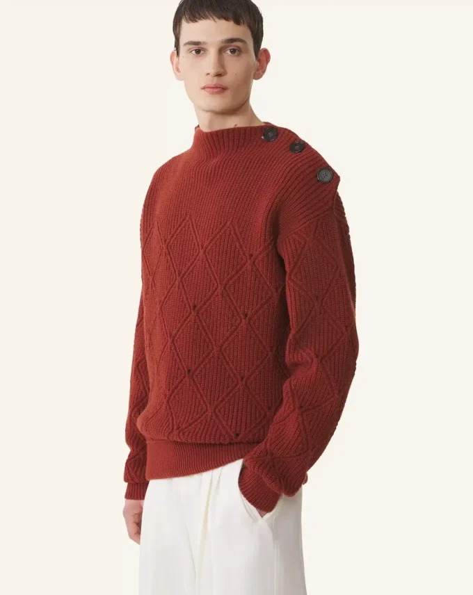Wool Sweater with Diamond Detail Wool Sweater with Diamond Detail