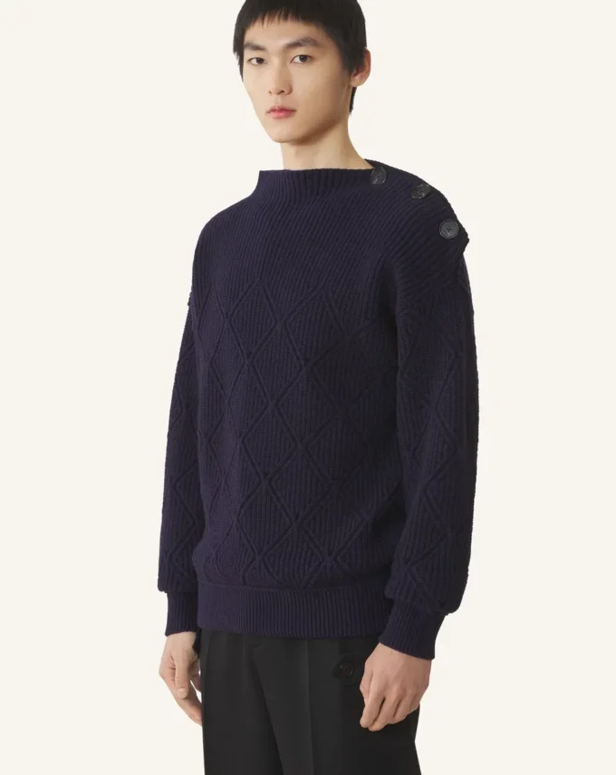 Wool Sweater with Diamond Detail Wool Sweater with Diamond Detail