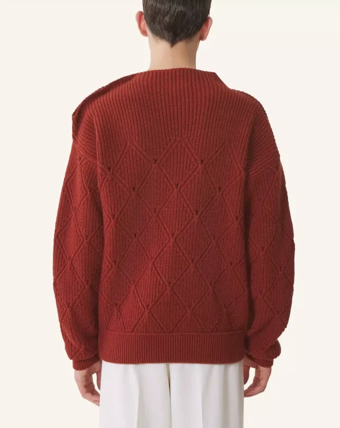 Wool Sweater with Diamond Detail Wool Sweater with Diamond Detail