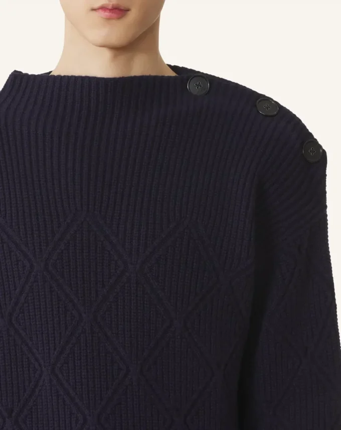 Wool Sweater with Diamond Detail Wool Sweater with Diamond Detail